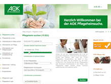 Tablet Screenshot of aok-pflegeheimnavigator.de